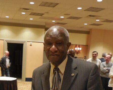 Fred Butler at his retirement ceremony.