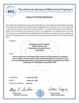 Sandmeyer Steel Company QSC-619-2028